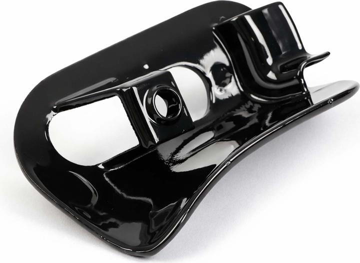 Actual product image Wiltec Sun Visor Pivot Trim Cap compatible with Mercedes SL R129 W124 black metal mount cap Right Side