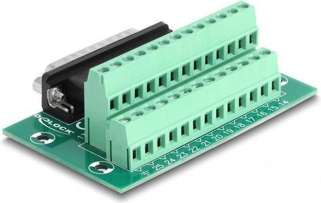 Actual product image Delock D-Sub 25 Pin St to Terminal Block for Hutsch