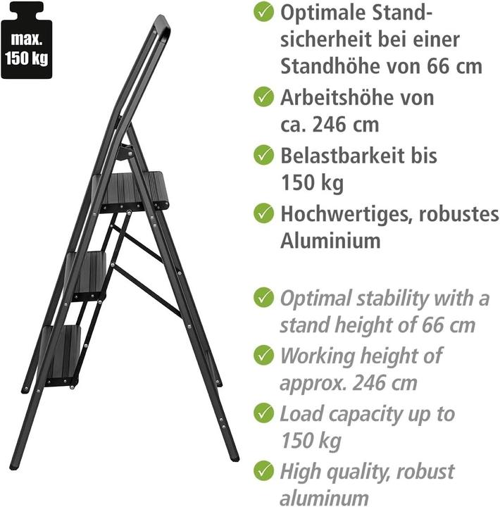 Actual product image Wenko Folding step (Folding step, Stepladder, Stile, 106.60 cm)