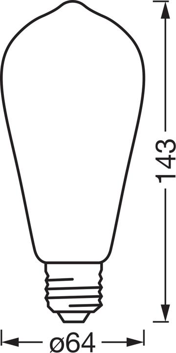 Image du produit Osram SMART+ MATTER FILAMENT CLASSIC shapes DIMMABLE 6W 827 FILAMENT DIM E27 (E27, 806 lm, 4x)