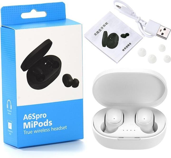 Actual product image PhoneLook A6S Wireless Bluetooth Headphones incl. Microphone, Touch Control and Charging Case with LED (ANC, Wireless)