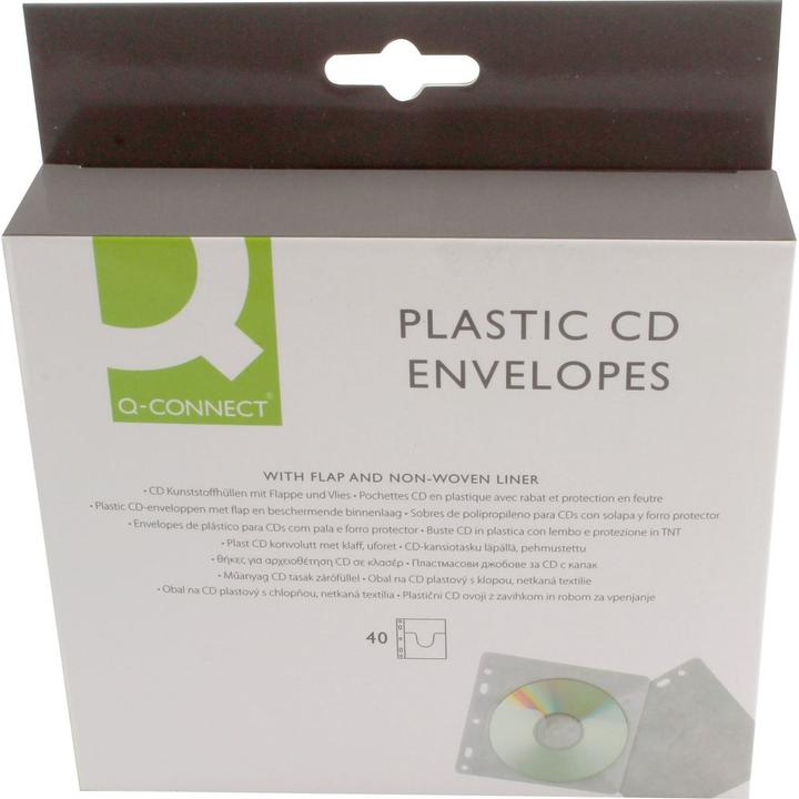 Image du produit Q-Connect Pochettes d'indexation des CD/DVD