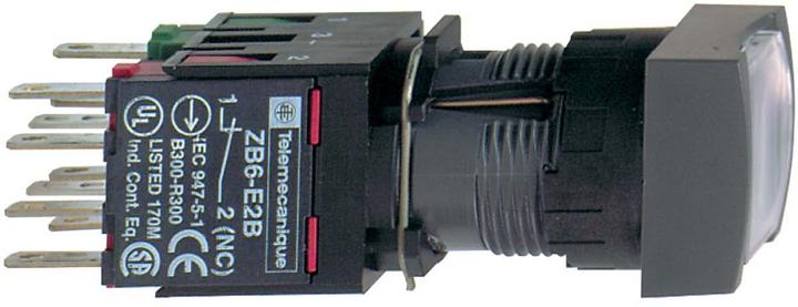 Actual product image Schneider Electric Illuminated push-button, white Ř 16, flat, o. XB6CW1B1B