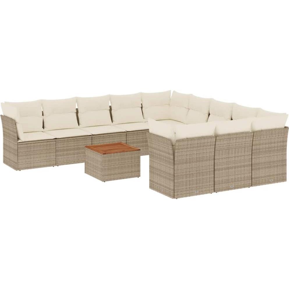 VidaXL, Gartenlounge, 10-tlg. Garten-Lounge-Set mit Kissen
