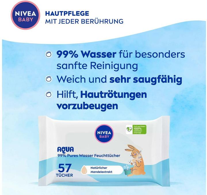 Image du produit NIVEA Aqua Feuchttücher (1 x 57 pcs)