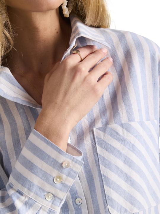 Produktbild Envie de Fraise Gestreifte Bluse für Schwangerschaft und Stillzeit, Leinenmix (34)