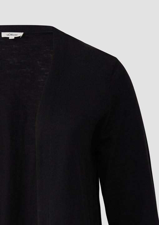 Produktbild s.Oliver Strickjacke Feinstrick-Cardigan aus Baumwolle mit 3/4-Ärmeln (44)