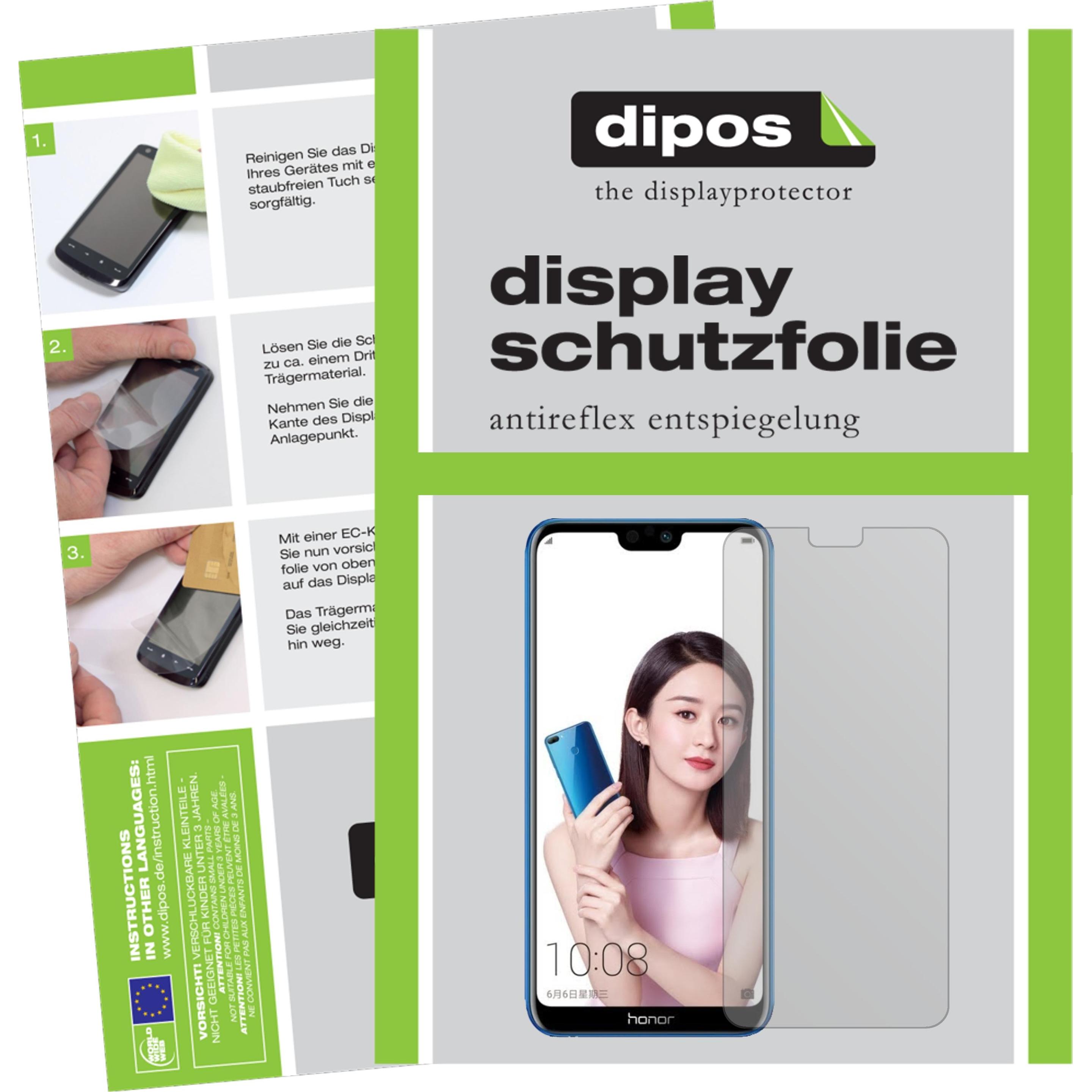 Dipos Displayschutzfolie Antireflex (2 Stück, Honor 9i), Smartphone Schutzfolie, Transparent