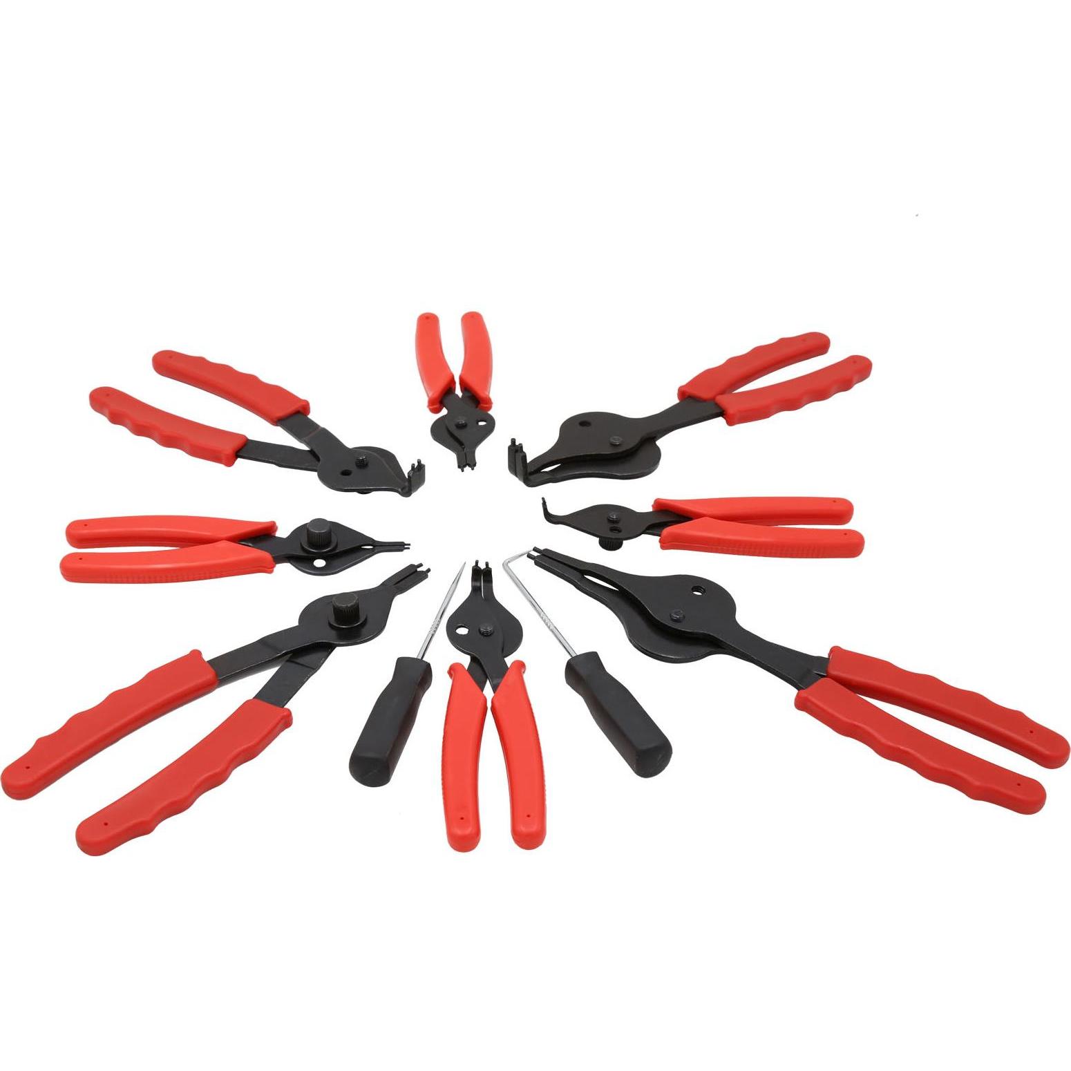 Thumbnail - Wiltec, Zange, Sprengring Zange 11tlg 12,7-203mm Seegeringzange Aussenringe Innenringe (310 mm)