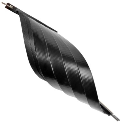 Actual product image Silverstone Riser flat cable, 22cm - black