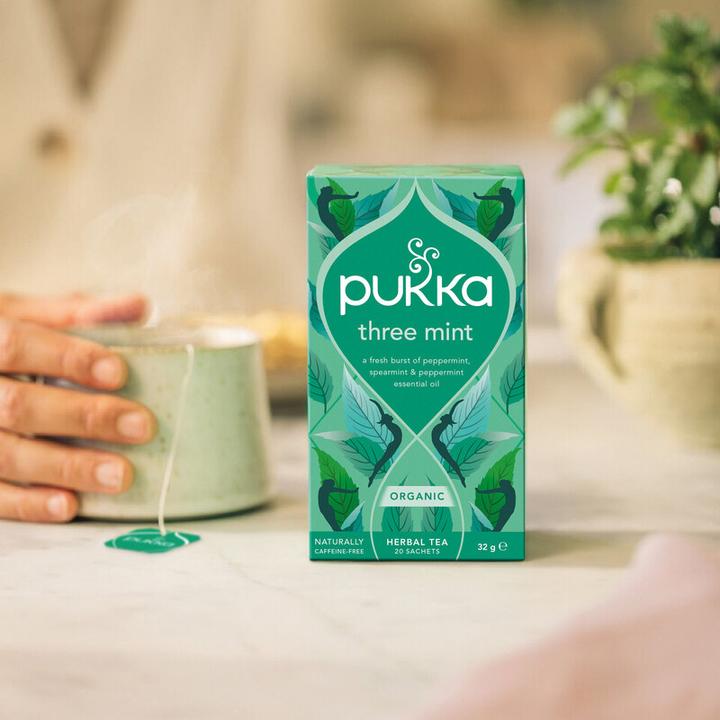Actual product image Pukka Three Mint Organic (32 g)