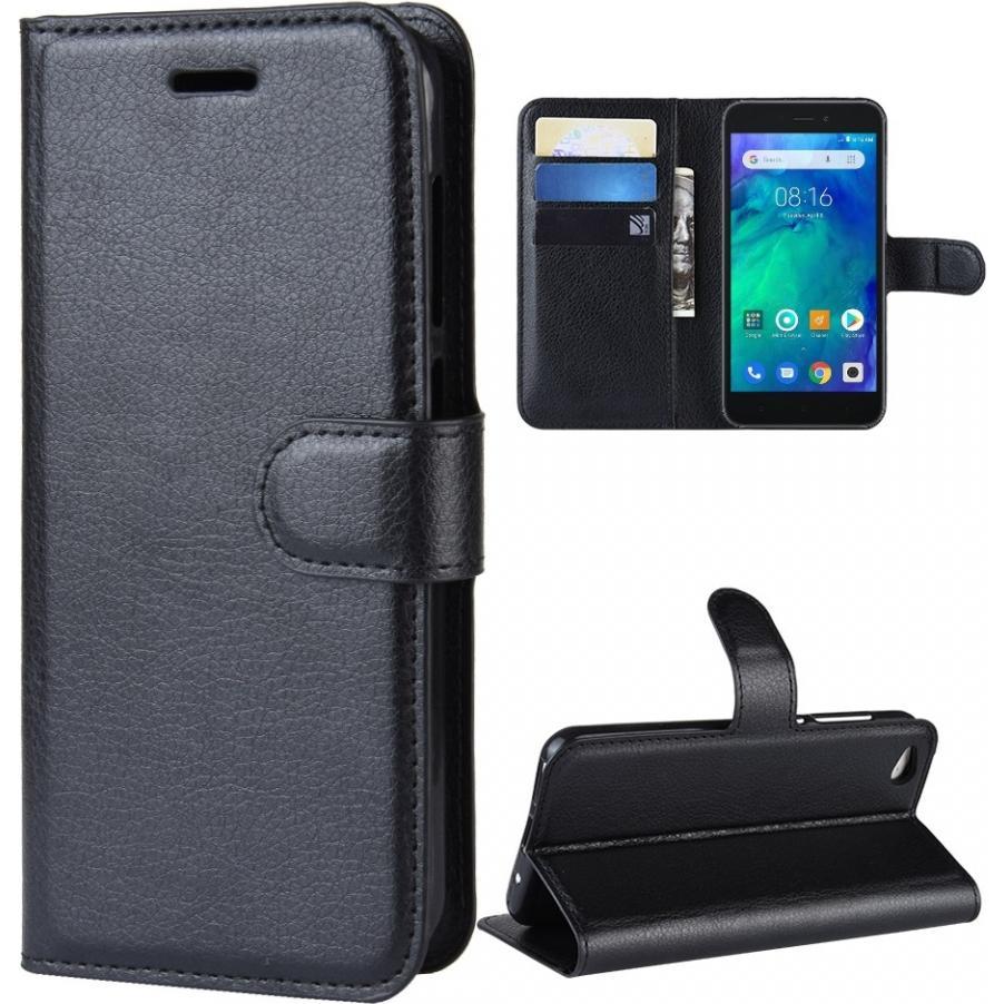Screenguard Xiaomi Redmi Go Leather Guard Lederhülle (Xiaomi Redmi Go), Smartphone Hülle, Schwarz