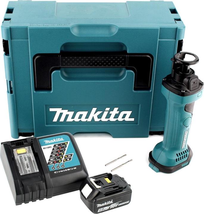 Produktbild Makita DCO 180 RT1J Akku Rotationsschneider 18V + 1x Akku 5,0Ah + Ladegerät + Makpac