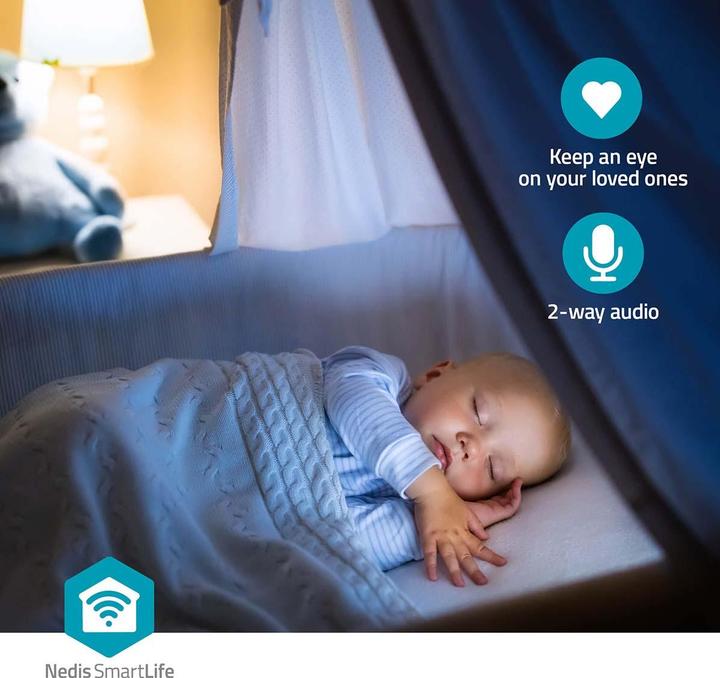 Immagine prodotto Nedis WIFICI21CGY SmartLife Vnitřní Camera | Wi-Fi | Full HD 1080p | Náklon | (1920 x 1080 Pixels)