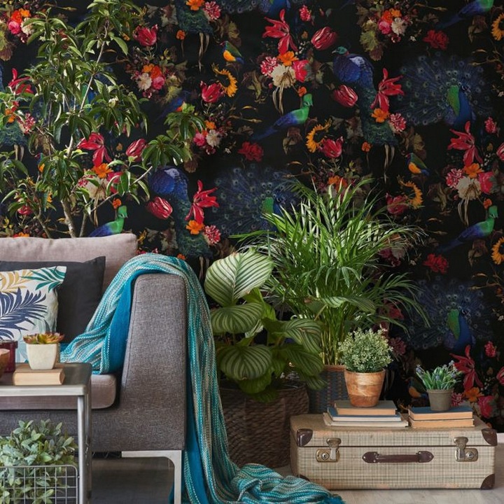 Actual product image Erismann Instawalls Peacock Textured Wallpaper (53.5 x 978.5 cm)