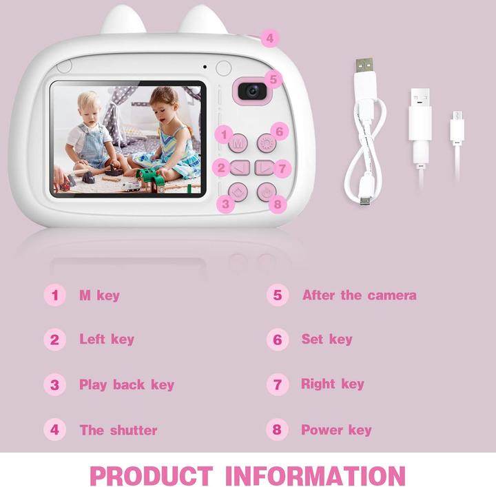 Produktbild Supbro Kinderkamera J0002 mit Silikonhülle und 1080P HD