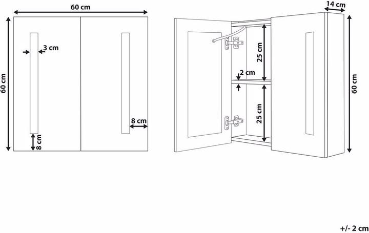 Actual product image Beliani Chabunco (60 x 60 x 14 cm)