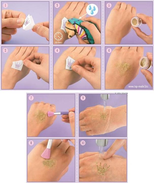Actual product image Depesche TOPModel - Glitter Tattoo Set - BALLET - ( 0412322 )