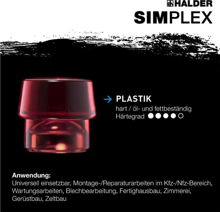 Produktbild Halder SIMPLEX-Schonhammer 40 GUMMIK./PLASTIK TE SIMPLE (640 g)