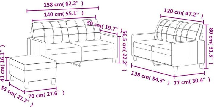 Immagine prodotto vidaXL Sofagarnitur (2 posti)