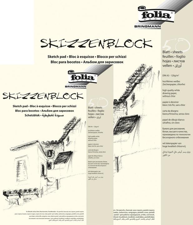 Produktbild Folia Skizzenblock (A4, Blanko, Weicher Einband)