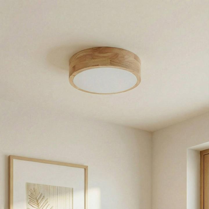 Produktbild Lindby Tanju Deckenleuchte, Eichenholz, Ø 30 cm (E27)