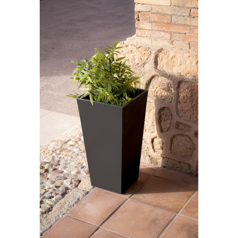 Thumbnail - Newgarden, Gartenbeleuchtung, MELISA 30 Blumentopf, Kübel gross doppelwandig eckig, hoch 30x30x58cm anthrazit 11L mit Wa...