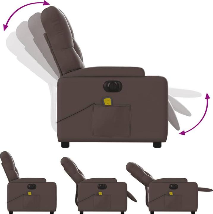 Produktbild vidaXL Massagesessel Elektrisch Kunstleder