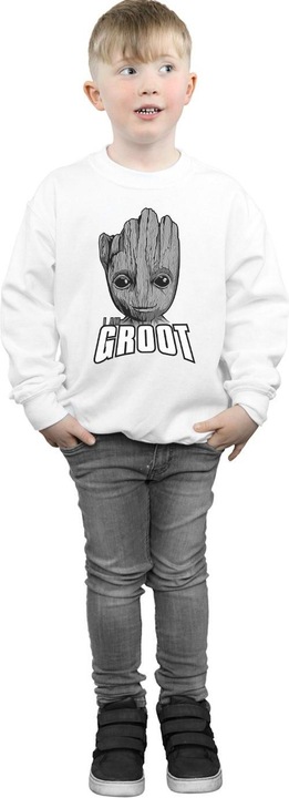 Actual product image Boys Guardians Of The Galaxy Groot Face Sweatshirt (128)