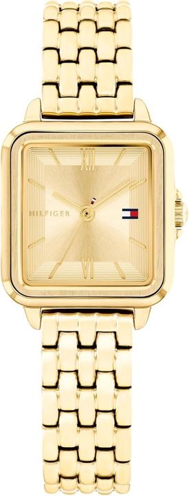Produktbild Tommy Hilfiger Drei Hand Quartz Bewegung für Damen mit Goldfarbener Edelstahlarmband (24 mm)