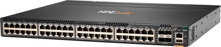 Actual product image HPE E Aruba Switch, 48 Port and 4 Port SFP56, Layer 3, Stackable, 1U, One Touch Deployment (52 Ports)