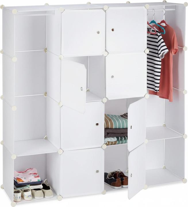 Actual product image Relaxdays 12 Compartment Modular Wardrobe (145.50 x 36.50 x 145.50 cm)