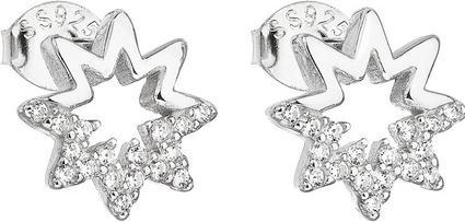 Produktbild Evolution Group Silver earrings with zircon whiteterisk 11054.1 (L)