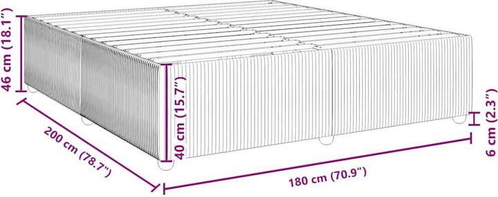 Actual product image vidaXL Bettgestell (180 x 200 cm)