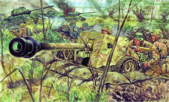 Produktbild 1:72 WWII Dt. Panzerabwehrkanone Pak 40