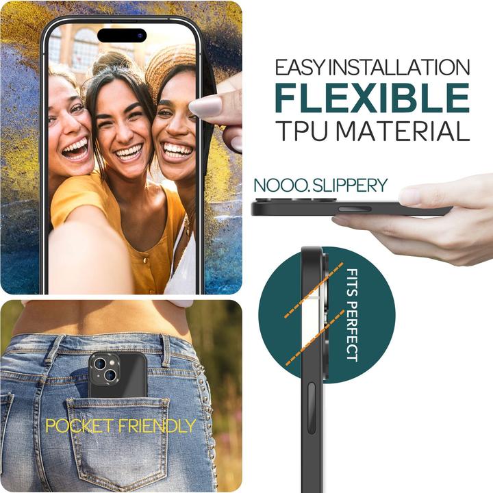 Produktbild Nalia Hybrid Hülle Matt Transparent Frosted (Apple iPhone 15 Plus)