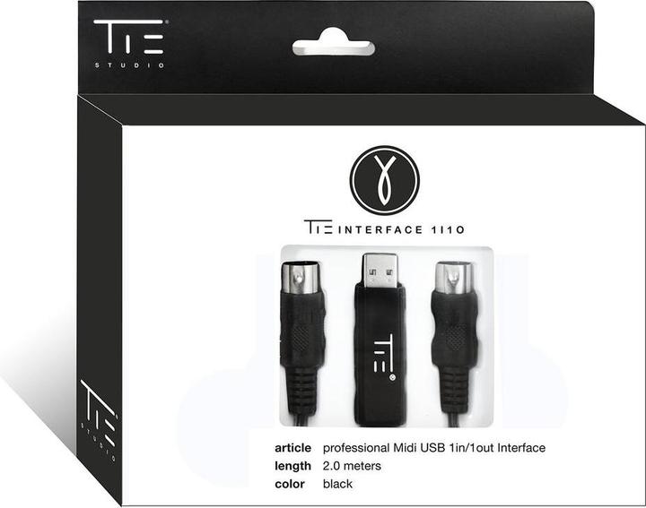 Actual product image TIE Studio MIDI 1i1o (USB)
