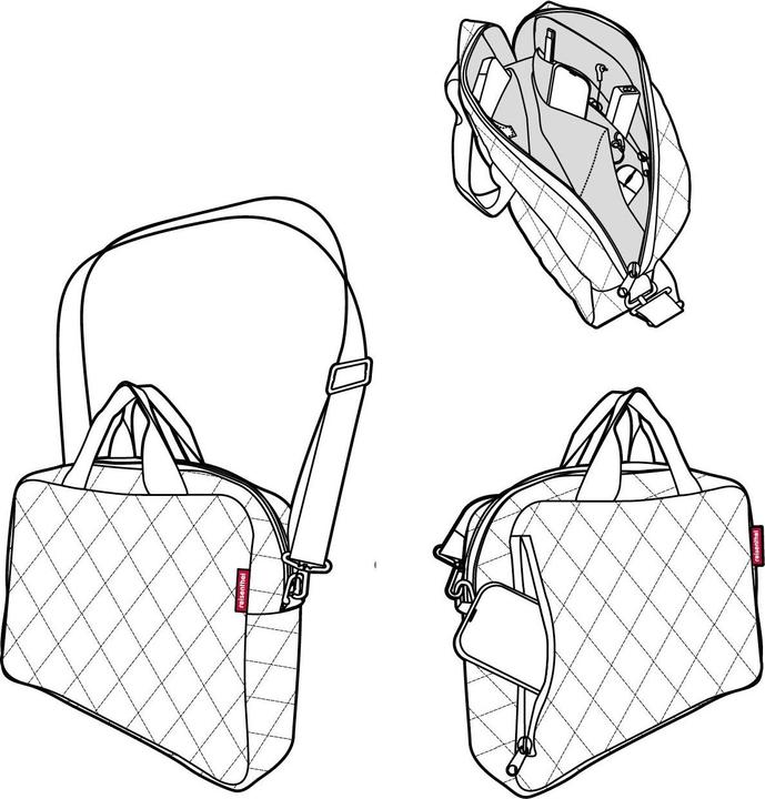 Produktbild reisenthel Notebooktasche Workbag Rhombus Light Grey bis 14“ (14")