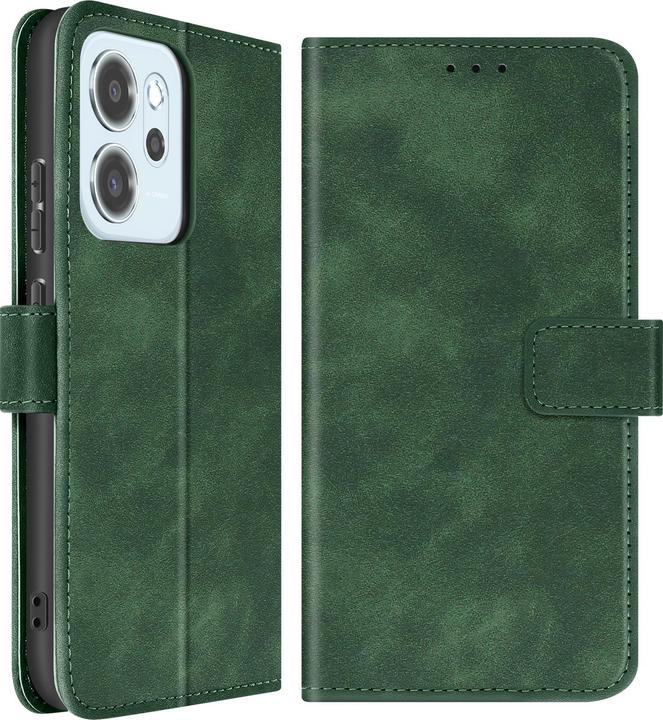 Actual product image OEM Back panel cover TENDER Book Case for OPPO RENO 14 / 14F green (Oppo Reno14, Oppo Reno14 F)