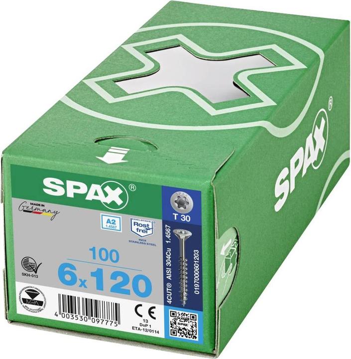 Produktbild Spax A2 Senkmultikopf T-Star Plus T30 Teilgewinde (100 Schrauben pro Stück)