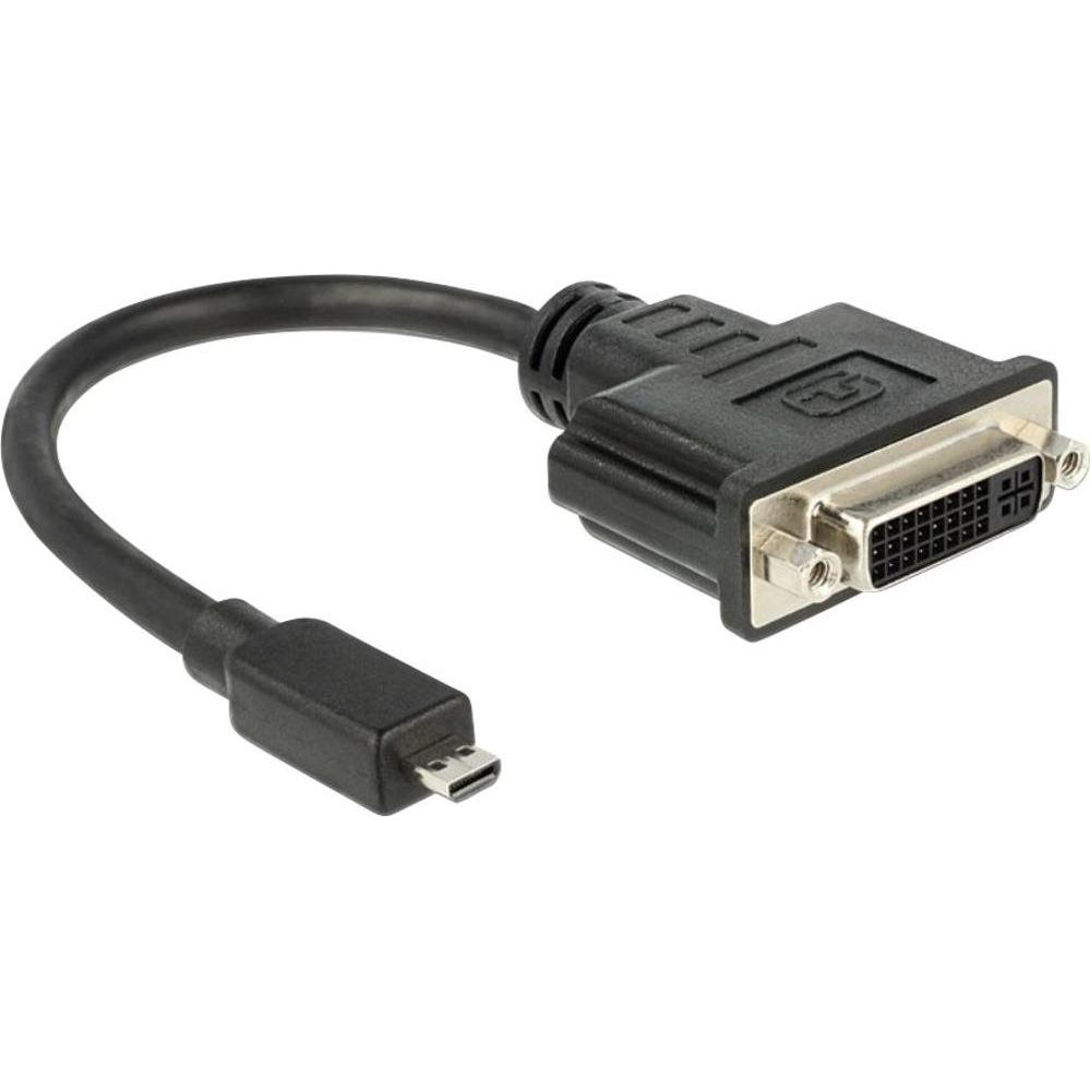 Delock Micro-D HDMI zu (DVI, 20 cm), Data + Video Adapter, Schwarz