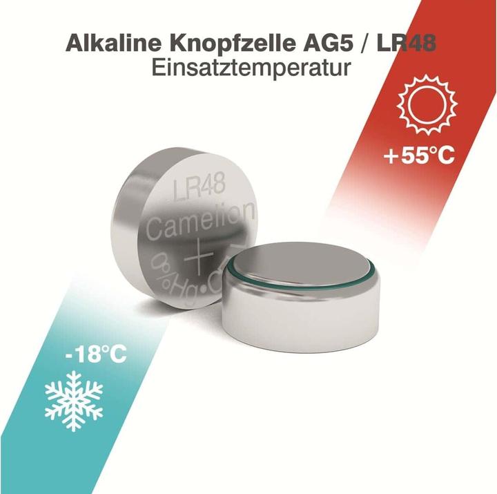Produktbild Camelion Alkaline Knopfzellen LR48 (2 Stk., LR48, 66 mAh)
