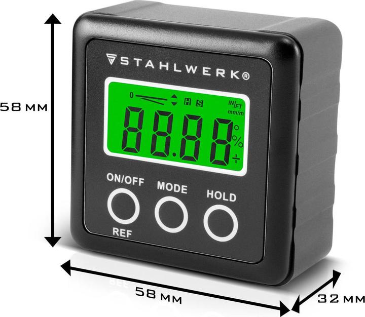 Actual product image Stahlwerk Digital protractor LB-360 ST inclinometer, level box
