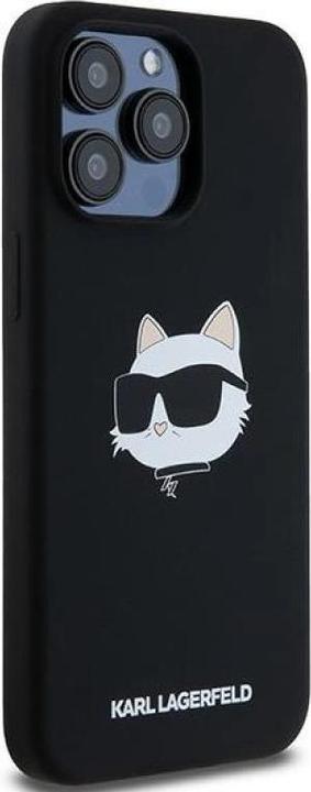 Produktbild Karl Lagerfeld KLHMP15LSCHPPLK iPhone 15 Pro 6.1" czarny/black hardcase Silicone Choupette Head MagS (Apple iPhone 15 Pro)
