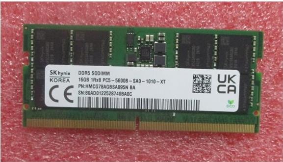 Actual product image HP N38627-001 (1 x 16GB, 5600 MHz, DDR5 RAM, SO-DIMM)