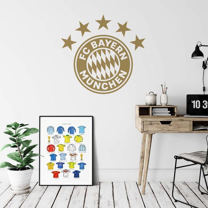 Produktbild FC Bayern München Logo einfarbig (30 x 28 cm, 90 x 85 cm, 120 x 113 cm, 50 x 47 cm)