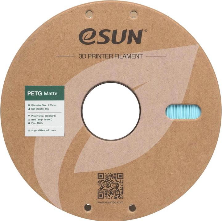 Produktbild eSUN Filament PETG-Matte Hellblau 1.75 mm 1 kg (PETG, 1.75 mm, 1000 g)