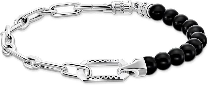 Immagine prodotto Thomas Sabo Bracciale Perline di Onice (19 cm, Argento 925)