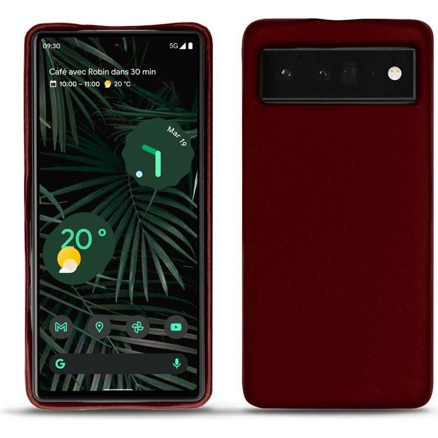 Noreve Lederschutzhülle (Google Pixel 6 Pro), Smartphone Hülle, Rot