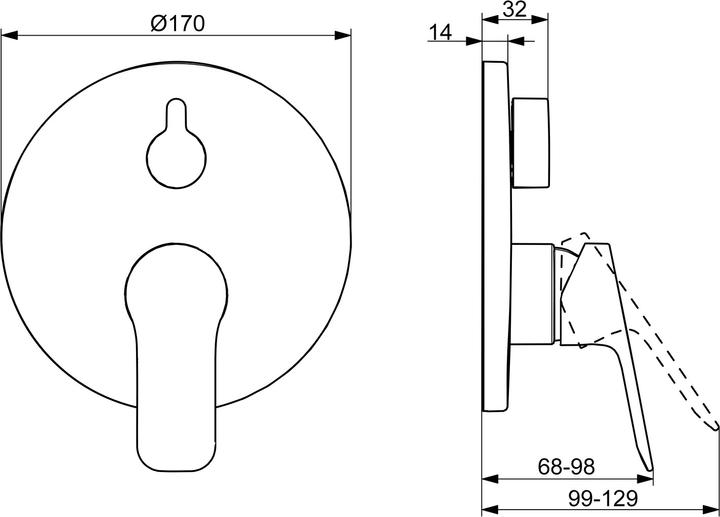 Image du produit Hansa Basic Mitigeur monocommandé pour baignoire/douche, pour corps de base Bluebox